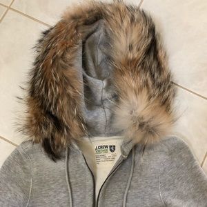 J Crew Vintage Sweatshirt grey sz S, REAL FOX TRIM